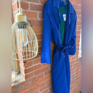 Coolest Blue Women's Vintage Trench Coat